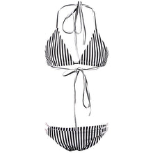 Sexy Women Tankinis Set Retro High Waist Push Up Padded Bandeau Swimsuit Swimwear LE4