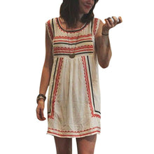 Sexy Women's Casual Striped Short Mini Chiffon Dress Sleeveless Loose Beach Dresses