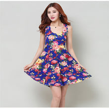 Sexy Women's Floral Sleeveless Short Mini Dress Body-con Casual Beach Sundress