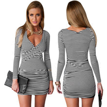 Sexy Women's Long Sleeve Bandage Slim Bodycon Dress Evening Party Mini Dresses