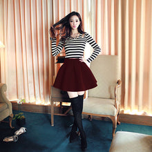 Sexy Womens High Waist Skater Mini Skirt Plain Flared Pleated A-Line Short  Whole