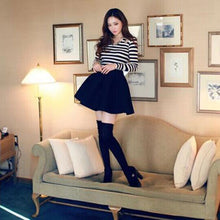 Sexy Womens High Waist Skater Mini Skirt Plain Flared Pleated A-Line Short  Whole