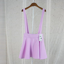 Sexy Womens Suspender Skirt Belt Waist Skater Flared Pleated Mini Skirt M Whole