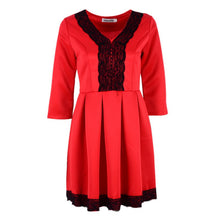 Sexy Womens V-neck Evening Party Dress Lady Lace Formal Dresses