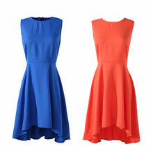 Slim Women Girls Casual Sleeveless Party Wedding Irregular Chiffon Dress