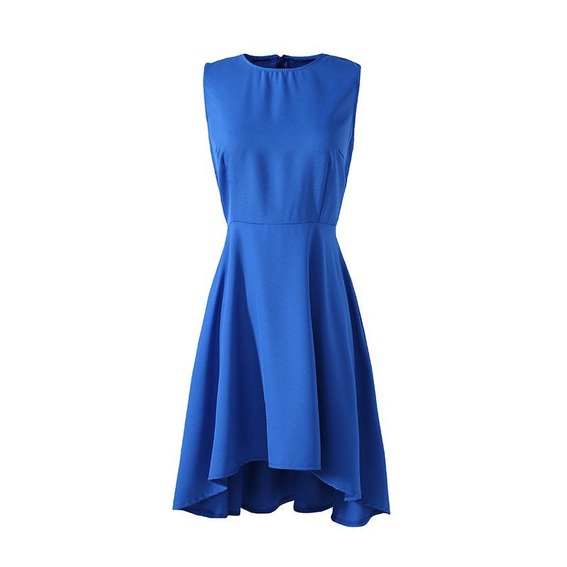 Slim Women Girls Casual Sleeveless Party Wedding Irregular Chiffon Dress