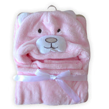 Soft Fleece Baby Coral Bag Blanket Towel Animal Shape Hooded Bathrobe Towel
