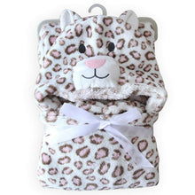 Soft Fleece Baby Coral Bag Blanket Towel Animal Shape Hooded Bathrobe Towel