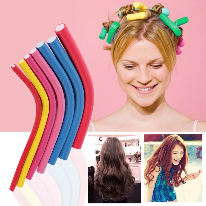 Special Promotion 10pcs Hair Curling Flexi Rods Magic Air Hair Roller Curler Hair Roller Sticker