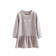 Kids Girls Dresses Long Sleeve Toddler Children Baby Girl O-neck Ruffles Princess Dress Clothes