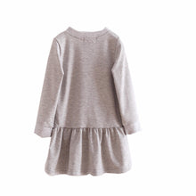 Kids Girls Dresses Long Sleeve Toddler Children Baby Girl O-neck Ruffles Princess Dress Clothes