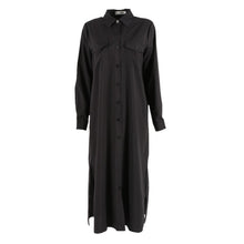 Women Chiffon Dress Single Breasted Lapel Tops Casual Loose Long Sleeve Dresses Robe Femme
