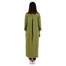 Women Chiffon Dress Single Breasted Lapel Tops Casual Loose Long Sleeve Dresses Robe Femme