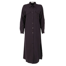 Women Chiffon Dress Single Breasted Lapel Tops Casual Loose Long Sleeve Dresses Robe Femme