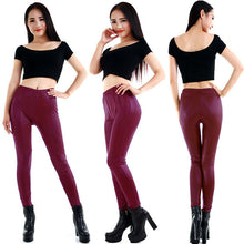 Style Sexy  Ladies Women's Faux Leather Leggings Stretchy Pants Trousers