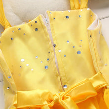 Baby Girls Kids Sequin Sunflower Birthday Wedding Bridesmaid Strape Dress 1-4Y