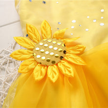 Baby Girls Kids Sequin Sunflower Birthday Wedding Bridesmaid Strape Dress 1-4Y