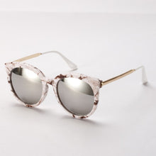 Overd Round Sunglasses Women Men Mirrored Lens Metal Frame Sun Glasses Oculos Feminino