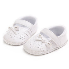 Infants Kids Soft Soled Crib Shoes Baby Girls Flat Bottom Bow Shoes Y4