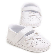 Infants Kids Soft Soled Crib Shoes Baby Girls Flat Bottom Bow Shoes Y4