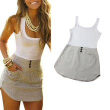 Women Cocktail Party Sexy Bodycon Sleeveless Sundress Mini Dresses P16