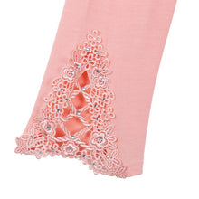 Girl Women Cotton Modal Leggings Elastic Hollow Lace Pants Cropped Capris Leggings 6 Colors