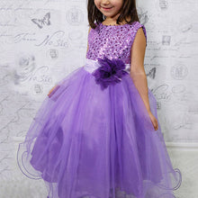 Style Sleeveless Kids Baby Girls Dresses Sequin Flower Back Bowknot Wedding Party Tutu Dress