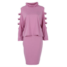 Women Dresses Big  Plus  Women Clothing 2 Piece Set Dress Casual Mini Bodycon Dress