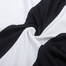Women Dresses  Black and White Striped Sexy Sleeveless Party Evening Mini Short Straight Dresses