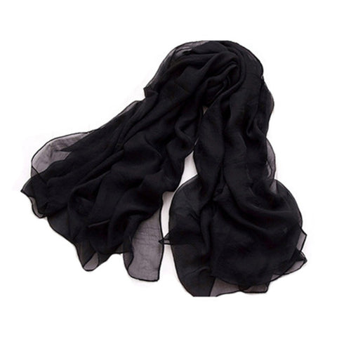 Women Long Candy Colors Soft Silk Scarf Wrap Shawl Scarves  Stole