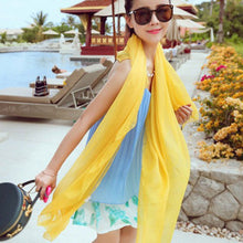 Women Long Candy Colors Soft Silk Scarf Wrap Shawl Scarves  Stole