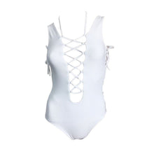 Women One-Piece Bandage Lace Up Monokini Push Up Swimsuit Bathing Swimwear LE4