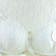 Sweet Girls Sexy Women Lace Bras Bow Push Up Bra Underwired Dot Brassiere 32 34 36 B