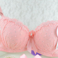 Sweet Girls Sexy Women Lace Bras Bow Push Up Bra Underwired Dot Brassiere 32 34 36 B
