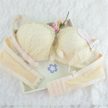 Sweet Girls Sexy Women Lace Bras Bow Push Up Bra Underwired Dot Brassiere 32 34 36 B
