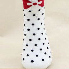 Sweet Women Girls Cute Soft Warm Cotton Polka Dots Bow Short Low Ankle Socks PY3