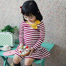 Toddler Kids Girls Dress Cute Cotton Stripe Long Sleeve Princess Clothes  Y2