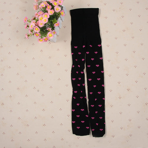 Toddler Kids Girls Love Heart Leggings Pants Trousers Pantyhose Full Foot Stocking 7 Colors