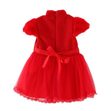 Toddler Kids Girls Short Sleeve Flowers Print Red Ball Gown Party Tang Suit Prom Dress
