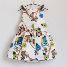 Trendy Baby Girls 2-7 Years Sleeveless Owl Print Tutu Dress One Piece Party Cocktail Dresses