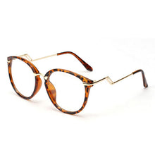 Women Men Retro Round Nerd Glasses Curving Earstems Semi Metal Frame Spectacles Oculos Feminino