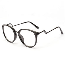 Women Men Retro Round Nerd Glasses Curving Earstems Semi Metal Frame Spectacles Oculos Feminino