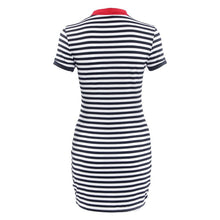 Vestidos Women Stripe Bodycon Dress Casual White Plus  Sexy Slim Mini Dresses
