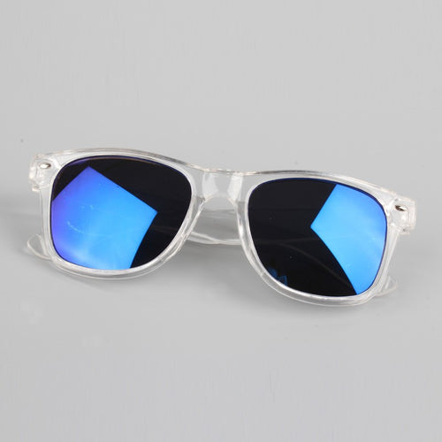 Vintage Clear Frame Sunglasses Women Square Eyewear Mirrored Lens Eyeglasses S PY6
