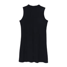 Vogue Women's Ladies Casual Turtle Neck Sleeveless Party Mini Dress