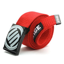 Waist Belt Men Women Casual Smooth Buckle Canvas Waistband Strap Belt