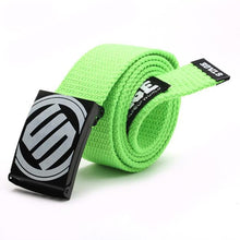 Waist Belt Men Women Casual Smooth Buckle Canvas Waistband Strap Belt