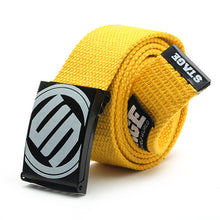 Waist Belt Men Women Casual Smooth Buckle Canvas Waistband Strap Belt