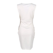 White Sleeveless Embroidery Dress on Super Deal Bodycon Work Dress Elegant Lady Trendy Women Dress
