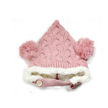 Baby Hat 0-5Y Infant Multicolored Warm Knitted Hats Two Balls Cap Xmas